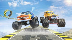 Giant Ramp Off-Road Truck Challenge