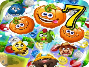 Funny Faces Farm Match3 Mermaid - Treasure Puzzle Game