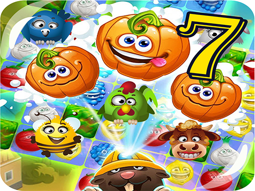 Funny Faces Farm Match3 Mermaid - Treasure Puzzle Game