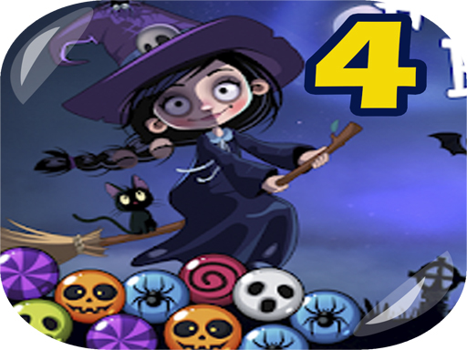 Bubble Shooter Funny Halloween Paper Fold Puzzle Game
