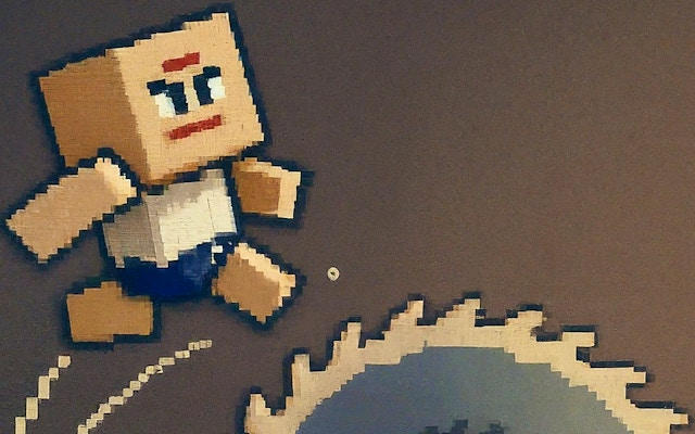 Cubeman: Saw Escape - Pixel Runner Game