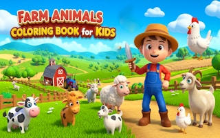 Farm Animals Coloring Book for Kids - Free Coloring Game