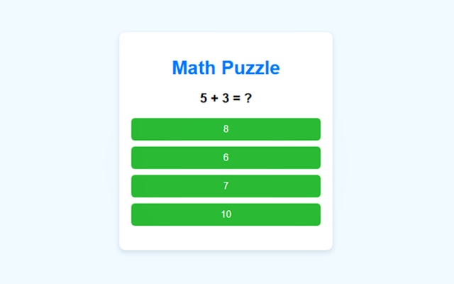 Math Puzzle Game for Kids
