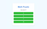 Math Puzzle Game for Kids