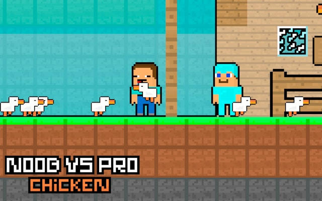 Noob vs Pro Chicken - Multiplayer Chicken Chase Game