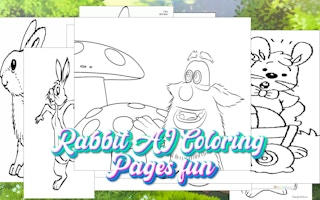 Rabbit AI Coloring Pages Fun: Digital Art & Coloring Book Game