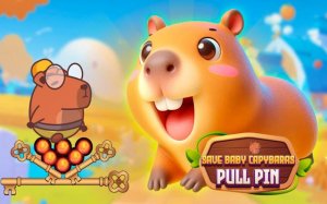 Save Baby Capybaras - Pull Pin Puzzle Game Online